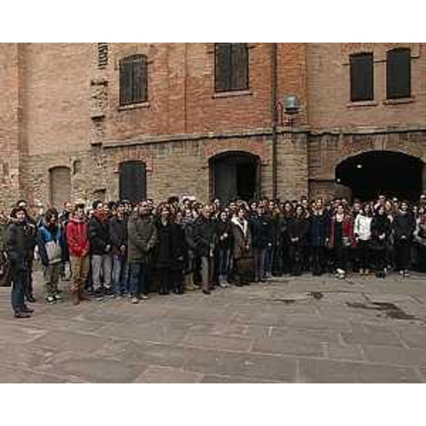Alla Risiera di San Sabba, incontro di saluto agli studenti che partecipano al progetto Promemoria Auschwitz, viaggio sulle strade della memoria della Shoah - Trieste 03/03/2014