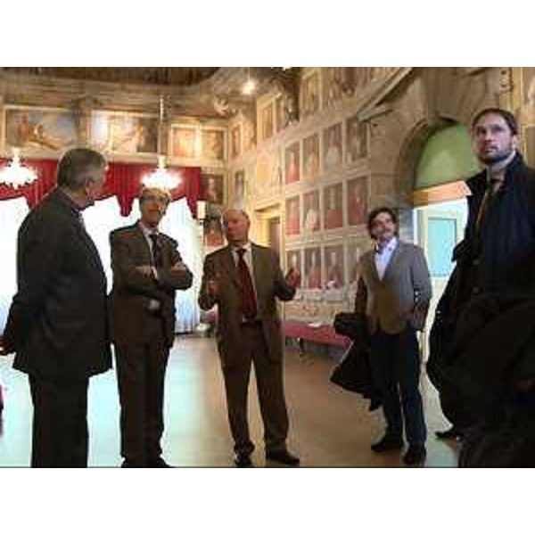 Gianni Torrenti (Assessore regionale Cultura), Giuseppe Bergamini (Direttore Museo Diocesano e Gallerie Tiepolo), Vincenzo Martines e Cristiano Shaurli (Consiglieri regionali) al Museo Diocesano e Gallerie del Tiepolo - Udine 03/03/2014
