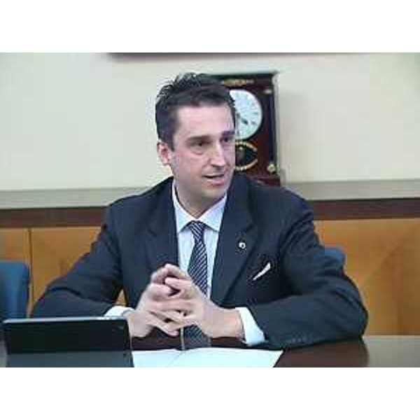 Gianluca Madriz (Presidente CCIAA Gorizia) all'incontro con i sindaci della provincia di Gorizia, nella sede della CCIAA - Gorizia 03/03/2014