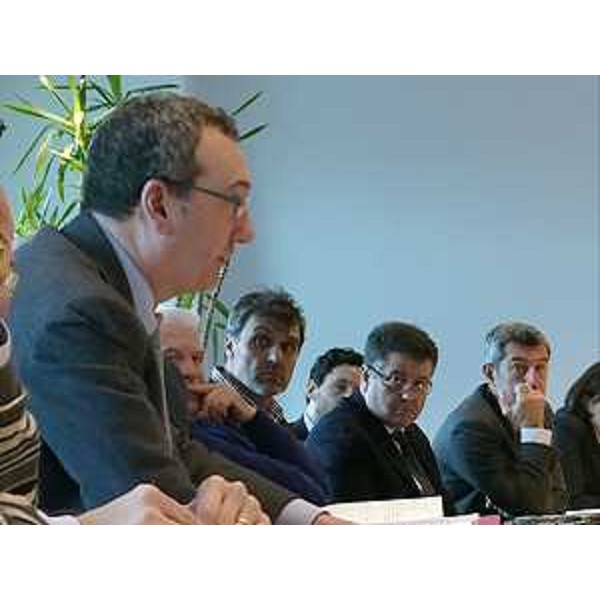 Sergio Bolzonello (Vicepresidente FVG e assessore regionale Attività produttive) alla riunione sulla crisi del Consorzio Cooperativo Latterie Friulane - Udine 03/03/2014