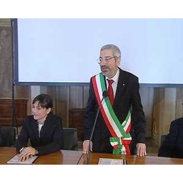 Furio Honsell (Sindaco Udine) interviene alla consegna, da parte di Regione FVG e Agenzia del Demanio, del Castello all'Amministrazione comunale - Udine 04/03/2014