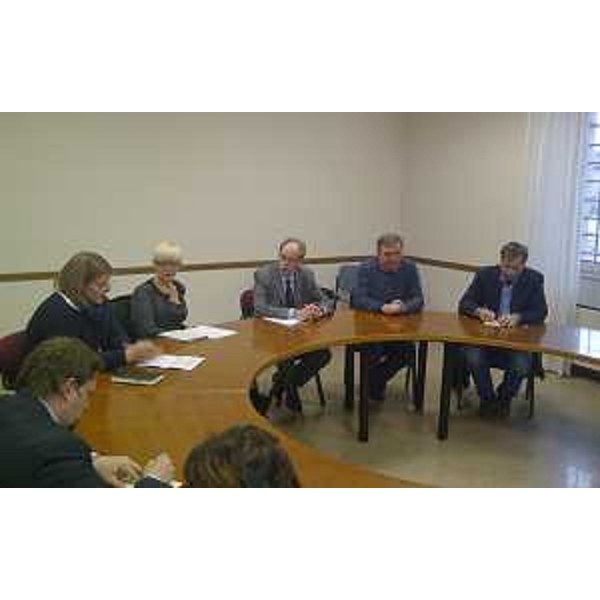 Gianni Torrenti (Assessore regionale Cultura, Sport, Solidarietà) incontra Roberto Fontanot (Sindaco Ronchi) e assessori comunali - Ronchi dei Legionari 03/03/2014