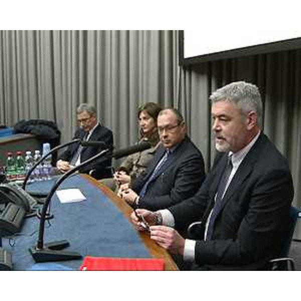 Lorenzo Pozza (Presidente Consiglio d'Amministrazione Insiel S.p.A.) e Paolo Panontin (Assessore regionale Funzione pubblica, Coordinamento Riforme), nella sede di Insiel - Trieste 05/03/2014