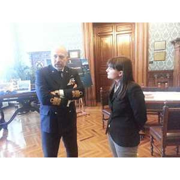Giuseppe De Giorgi (Ammiraglio, Capo di Stato Maggiore Marina Militare) e Debora Serracchiani (Presidente Friuli Venezia Giulia) - Roma 05/03/2014