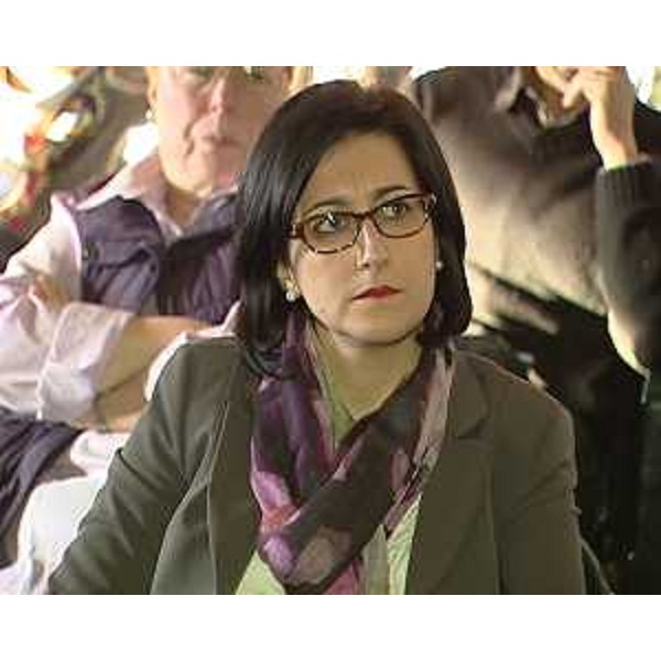 Sara Vito (Assessore regionale Ambiente) al convegno "Stato delle acque della Laguna di Marano e Grado. L'impatto dei dragaggi e il nuovo sistema di monitoraggio in continuo del Progetto europeo SHAPE", alla Pescheria Vecchia - Marano Lagunare 05/03/2014