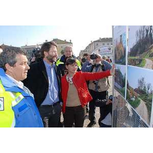 Francesco Martines (Sindaco Palmanova), Dario Franceschini (Ministro Beni e Attività Culturali e Turismo) e Debora Serracchiani (Presidente Friuli Venezia Giulia) - Palmanova 08/03/2014