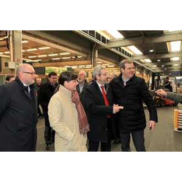 Debora Serracchiani (Presidente Friuli Venezia Giulia) e Furio Honsell (Sindaco Udine) al Centro agroalimentare all'ingrosso - Udine 10/03/2014