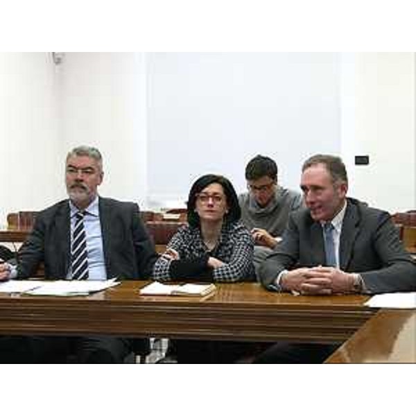 Gli assessori regionali Paolo Panontin (Protezione civile) e Sara Vito (Ambiente) e Americo Pippo (Presidente Consorzio Cellina-Meduna) - Ravedis 10/03/2014