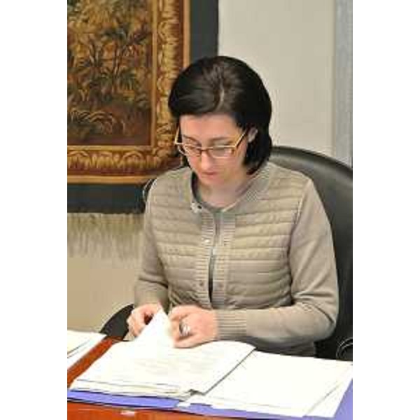 Sara Vito (Assessore regionale Ambiente ed Energia) durante la riunione della Giunta regionale - Trieste 14/03/2014