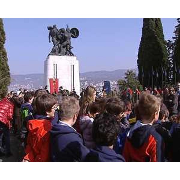 Le cerimonie per la "Giornata dell'Unità nazionale, della Costituzione, dell'inno e della bandiera", sul Colle di San Giusto - Trieste 17/03/2014