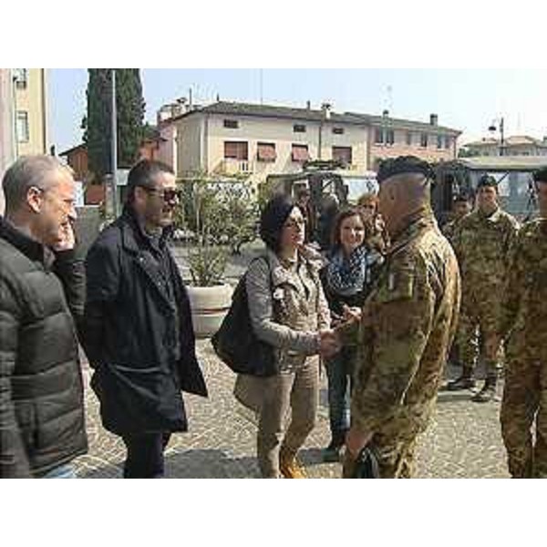 Corrado Della Mattia (Sindaco San Quirino), Giorgio Zanin (Deputato), Sara Vito (Assessore regionale Ambiente) e Fabio Polli (Generale, comandante Brigata corazzata Ariete) - Cordenons 17/03/2014