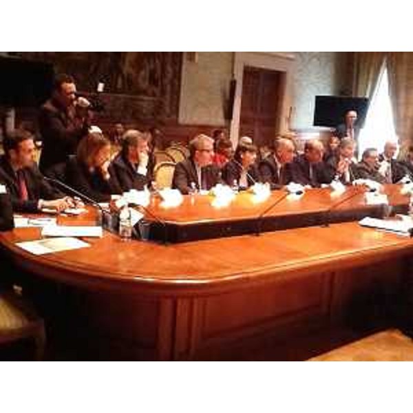 Debora Serracchiani (Presidente Friuli Venezia Giulia) al Tavolo della Conferenza delle Regioni e delle Province autonome sulla riforma del Titolo V della Costituzione - Roma 20/03/2014