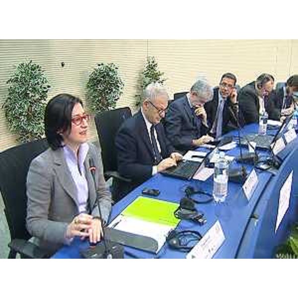 Sara Vito (Assessore Ambiente Regione Friuli Venezia Giulia) e Corrado Clini (Direttore generale Ministero Ambiente) al convegno "Portare le Alpi all'Expo 2015: montagne, cibo, ambiente, cultura", al Conference Center del Polo universitario - Gorizia 20/03/2014