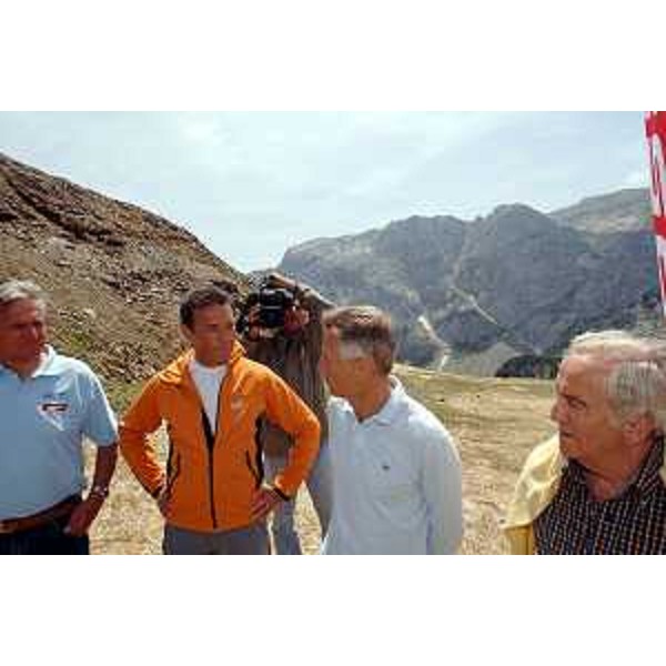 Riccardo Illy (Presidente Regione Friuli Venezia Giulia) e Joerg Haider (Governatore Carinzia, A) hanno inaugurato la nuova "Ferrata dell'Amicizia" sul versante austriaco di Passo Pramollo . (Passo Pramollo 01/07/07)