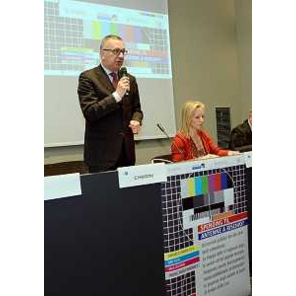 Giovanni Marzini (Presidente Co.Re.Com.-Comitato Regionale Comunicazioni) al convegno "Spending TV, antenne a rischio?" - Trieste 27/03/2014