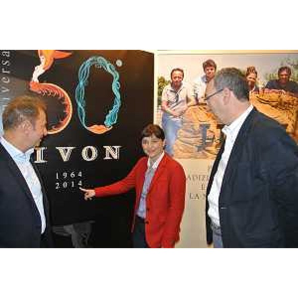 Debora Serracchiani (Presidente Friuli Venezia Giulia) e Sergio Bolzonello (Vicepresidente FVG e assessore regionale Risorse agricole e forestali) al Vinitaly - Verona 06/04/2014