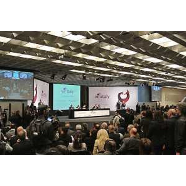 Convegno inaugurale della quarantottesima edizione di Vinitaly, con Maurizio Martina (Ministro Politiche agricole, alimentari e forestali) e Luca Zaia (Presidente Veneto) - Verona 06/04/2014