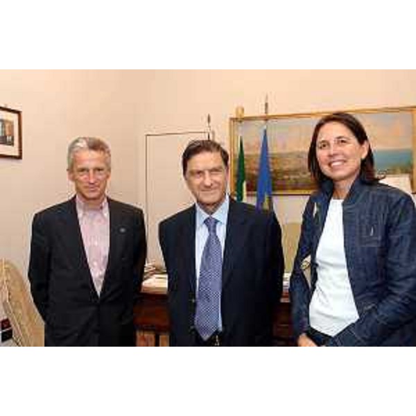Riccardo Illy (Presidente Regione Friuli Venezia Giulia) e Michela Del Piero (Assessore regionale Risorse economiche e finanziarie) incontrano Camillo Longoni (nuovo Presidente Corte dei Conti Friuli Venezia Giulia). (Trieste 04/07/07)