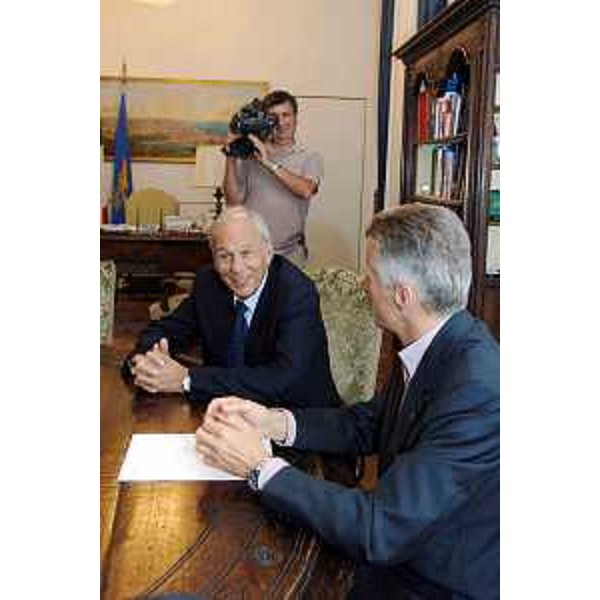Riccardo Illy (Presidente Regione Friuli Venezia Giulia) incontra Ettore Romoli (Sindaco Gorizia). (Trieste 04/07/07)