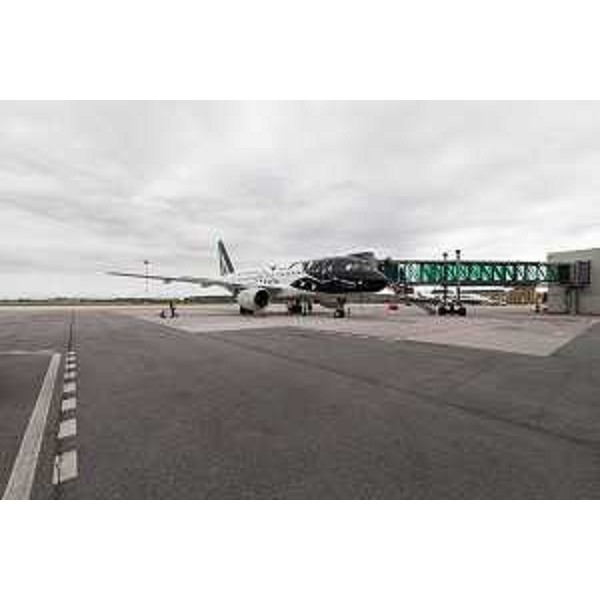 L'aereo Alitalia (Airbus A319) con la speciale livrea per la promozione del Friuli Venezia Giulia - Aeroporto di Ronchi dei Legionari 11/04/2014 (Fabrice Gallina per TurismoFVG)