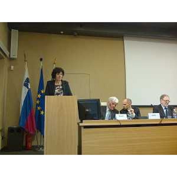 Loredana Panariti (Assessore regionale Istruzione) all'inaugurazione della mostra "La magia dell'arte. I protagonisti dell'arte slovena contemporanea, 1968-2013" a Villa Manin di Passariano - Codroipo 12/04/2014