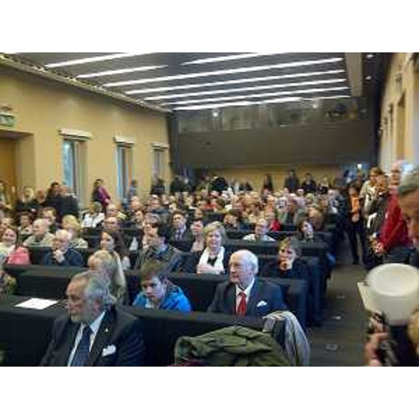 Pubblico all'inaugurazione della mostra "La magia dell'arte. I protagonisti dell'arte slovena contemporanea, 1968-2013" a Villa Manin di Passariano - Codroipo 12/04/2014