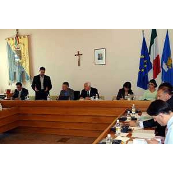 La Giunta regionale del Friuli Venezia Giulia, presieduta da Riccardo Illy, riunita a Dignano. (Dignano 05/07/07)