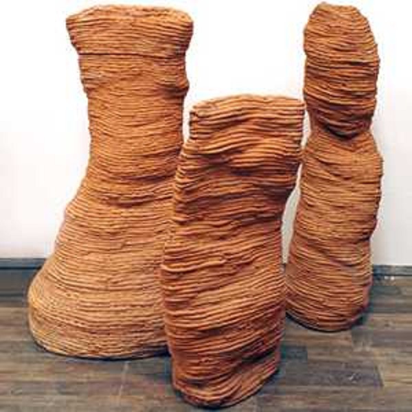 Dal ciclo "parte di noi",terracotta colorata, i-iii, a. 80 cm, 2000/2001, di Mojca Smerdu, opera esposta alla mostra "La magia dell'arte. I protagonisti dell'arte slovena contemporanea, 1968-2013" a Villa Manin di Passariano - Codroipo 12/04/2014