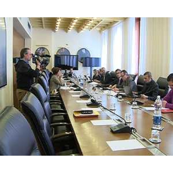 Audizione della I Commissione consiliare sulla situazione di Banca Mediocredito FVG, in Consiglio regionale - Trieste 16/04/2014