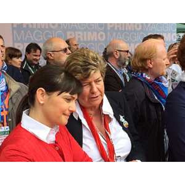 Debora Serracchiani (Presidente Friuli Venezia Giulia) e Susanna Camusso (Segretario generale CGIL) alla celebrazione nazionale della Festa del Lavoro - Pordenone 01/05/2014