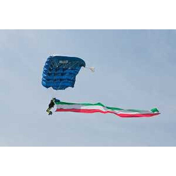 Esibizione di Alpini paracadutisti nel cielo dello Stadio comunale Bottecchia - Pordenone 10/05/2014