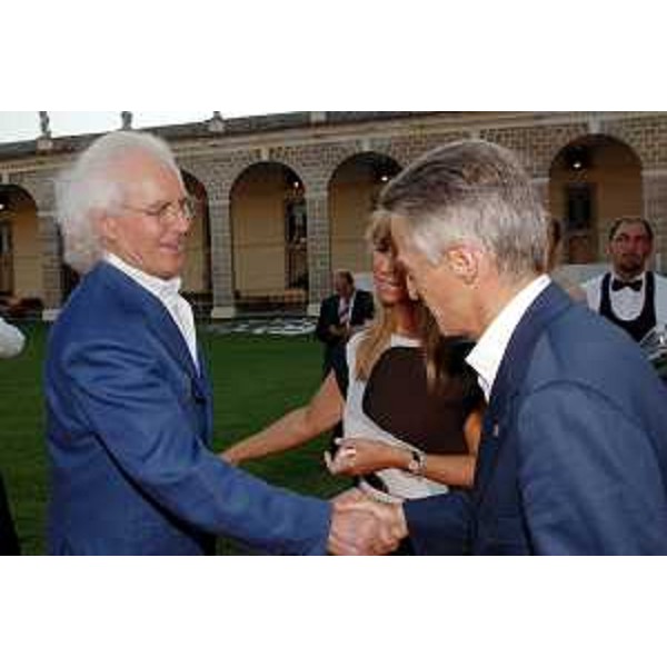 Riccardo Illy (Presidente Regione Friuli Venezia Giulia) con Luciano Benetton (Imprenditore). (Villa Manin 12/07/07)