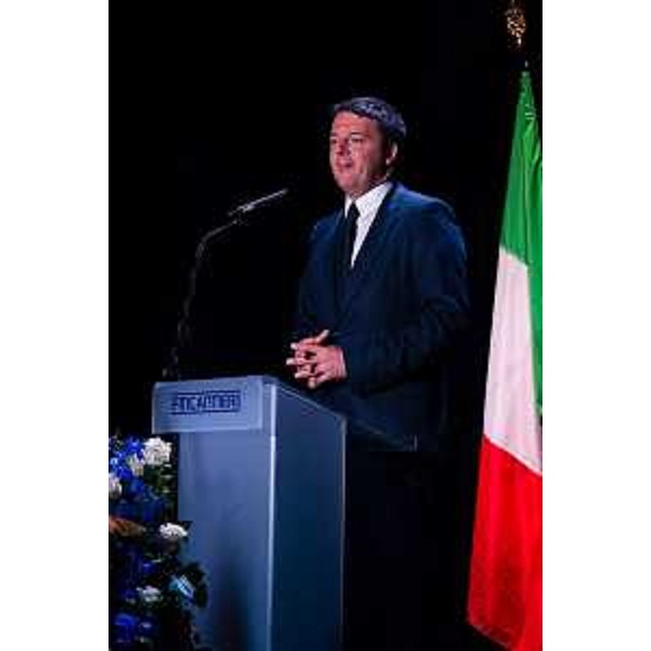 Matteo Renzi (Presidente Consiglio Ministri) interviene alla cerimonia di consegna della nave da crociera Regal Princess, al Cantiere navale - Monfalcone 11/05/2014