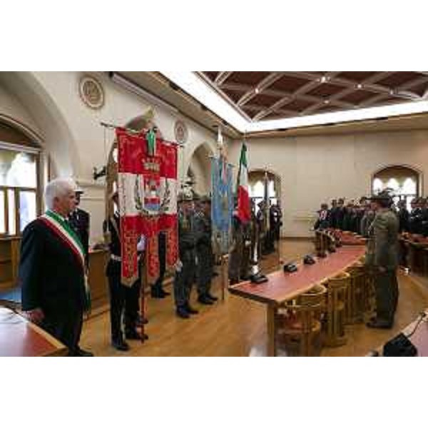 Cerimonia in Municipio della prima giornata dell'ottantasettesima Adunata nazionale degli Alpini - Pordenone 09/05/2014