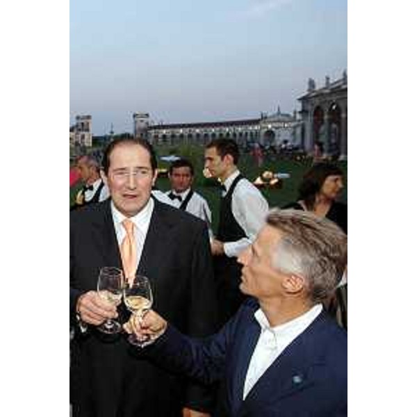 Riccardo Illy (Presidente Regione Friuli Venezia Giulia) con Giancarlo Galan (Presidente Regione Veneto). (Villa Manin 12/07/07)