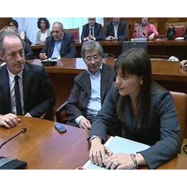 I presidenti Luca Zaia (Regione Veneto), Vasco Errani (Regione Emilia-Romagna) e Debora Serracchiani (Regione Friuli Venezia Giulia) al MiSE-Ministero dello Sviluppo Economico per la vertenza Electrolux - Roma 14/05/2014