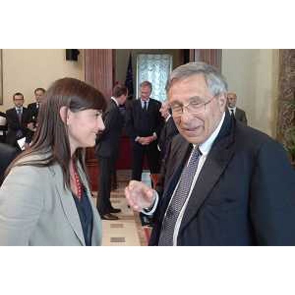 Debora Serracchiani (Presidente Regione Friuli Venezia Giulia) e Franco Bassanini (Presidente CDP-Cassa Depositi e Prestiti) - Roma 22/05/2014
