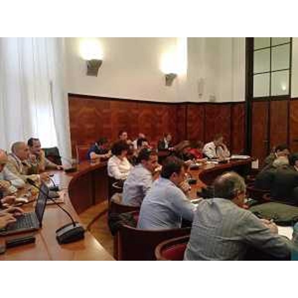 Loredana Panariti (Assessore regionale Lavoro) durante la riunione sulla vertenza Ideal Standard, al MiSE-Ministero dello Sviluppo Economico - Roma 22/05/2014