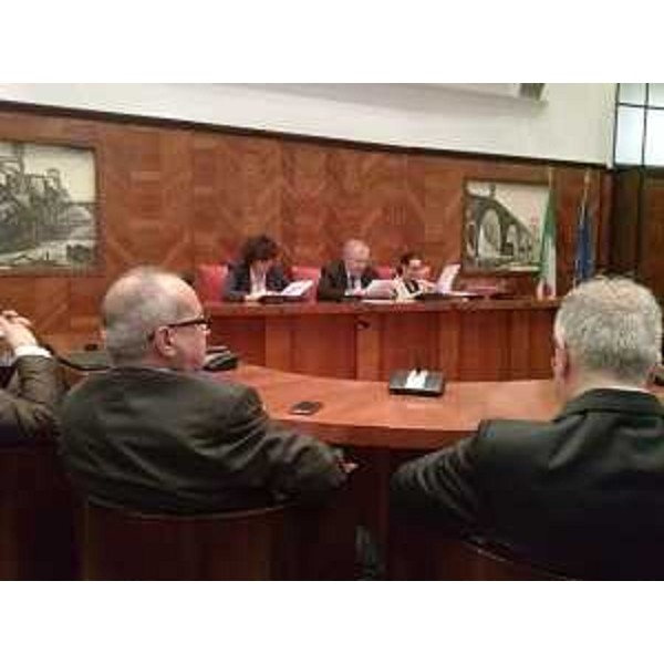 Loredana Panariti (Assessore regionale Lavoro) durante la riunione sulla vertenza Ideal Standard, al MiSE-Ministero dello Sviluppo Economico - Roma 22/05/2014
