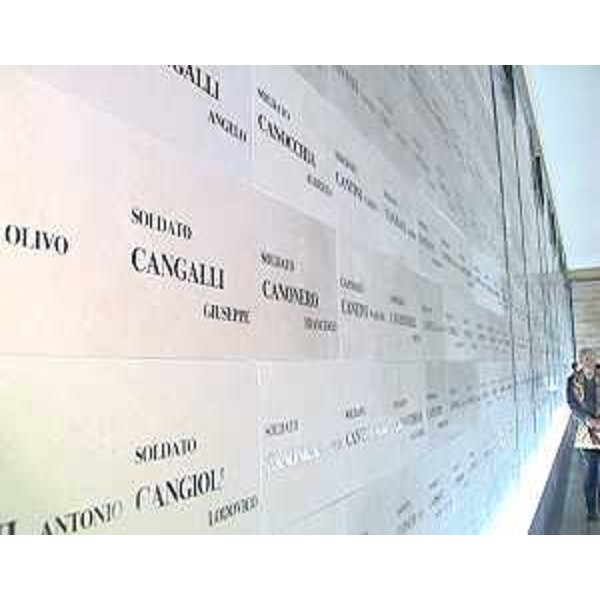 Targhe commemorative al Tempio Ossario nel giorno della cerimonia di "Lettura dell'Albo d'Oro 2014-2018" in ricordo dei Caduti della Grande Guerra - Udine 24/05/2014