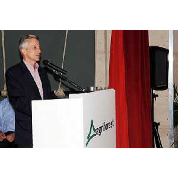 Riccardo Illy (Presidente Regione Friuli Venezia Giulia) alla celebrazione del ventennale di Agriforest, impresa che opera nel settore del recupero e delle sistemazioni ambientali. (Chiusaforte 13/07/07)