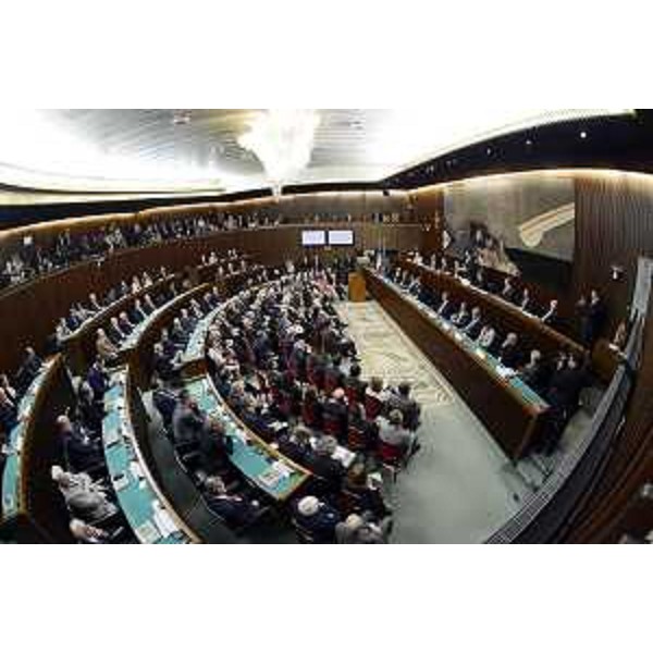 Franco Iacop (Presidente Consiglio regionale) interviene alla cerimonia del cinquantesimo anniversario della prima seduta dell'Assemblea regionale del Friuli Venezia Giulia - Trieste 26/05/2014