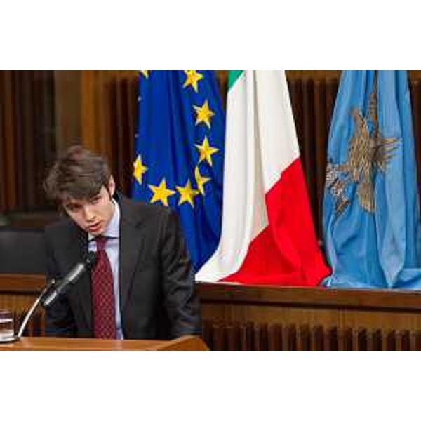 Intervento di Francesco Tognato, vicepresidente della Consulta provinciale degli studenti di Udine, in rappresentanza di tutti gli studenti della regione, alla cerimonia del cinquantesimo anniversario della prima seduta dell'Assemblea regionale del Friuli Venezia Giulia - Trieste 26/05/2014