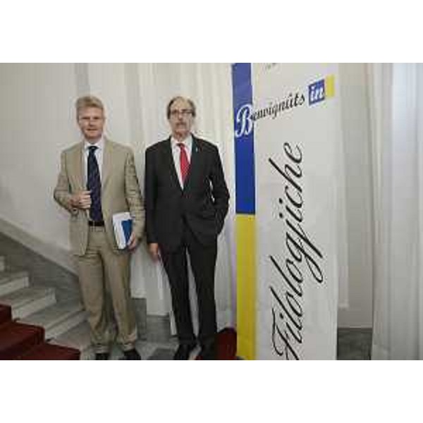 Federico Vicario (Presidente SFF-Società Filologica Friulana) e Gianni Torrenti (Assessore regionale Cultura) - Udine 28/05/2014