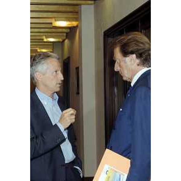 Riccardo Illy (Presidente Regione Friuli Venezia Giulia) e Luca Cordero di Montezemolo (Presidente Confindustria). (Trieste 17/07/07)