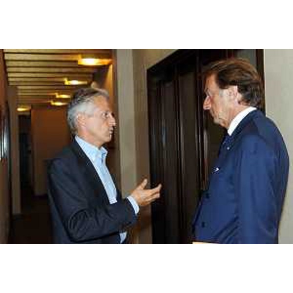 Riccardo Illy (Presidente Regione Friuli Venezia Giulia) e Luca Cordero di Montezemolo (Presidente Confindustria). (Trieste 17/07/07)