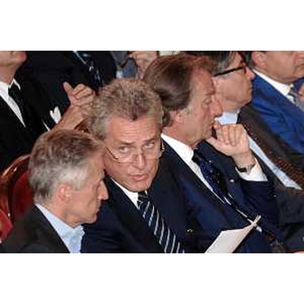 Riccardo Illy (Presidente Regione Friuli Venezia Giulia), Francesco Rutelli (Vicepresidente Consiglio con delega Turismo) e Luca Cordero di Montezemolo (Presidente Confindustria) alla seconda giornata nazionale sul turismo "Passione Italia". (Trieste 17/07/07)