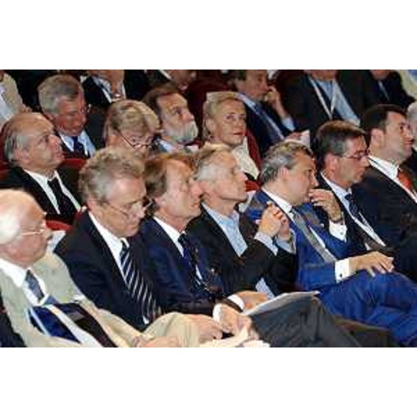 Riccardo Illy (Presidente Regione Friuli Venezia Giulia), Francesco Rutelli (Vicepresidente Consiglio con delega Turismo) e Luca Cordero di Montezemolo (Presidente Confindustria) alla seconda giornata nazionale sul turismo "Passione Italia". (Trieste 17/07/07)