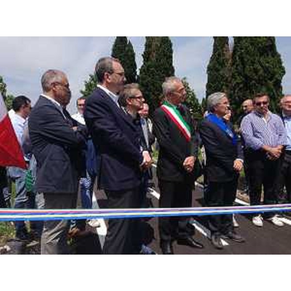 Sergio Bolzonello (Vicepresidente Regione FVG e assessore Attività produttive) all'inaugurazione del tratto Grado-Palmanova (via Aquileia) della CAAR-Ciclovia Alpe Adria Radweg - Aquileia 05/06/2014