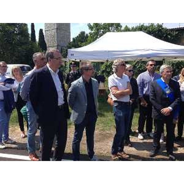 Sergio Bolzonello (Vicepresidente Regione FVG e assessore Attività produttive) all'inaugurazione del tratto Grado-Palmanova (via Aquileia) della CAAR-Ciclovia Alpe Adria Radweg - Aquileia 05/06/2014